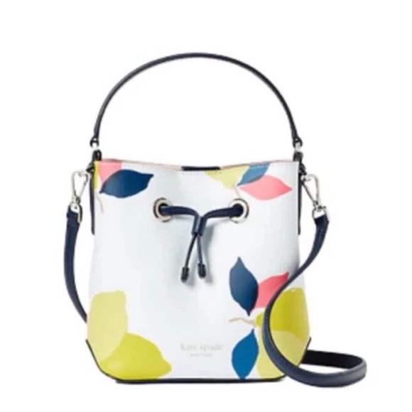 Kate Spade Eva Lemon Zest Small Bucket Crossbody Bag & Cameron Large Wallet Set - Picture 3 of 12
